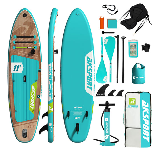 AKSPORT 11' Inflatable Paddle Board
