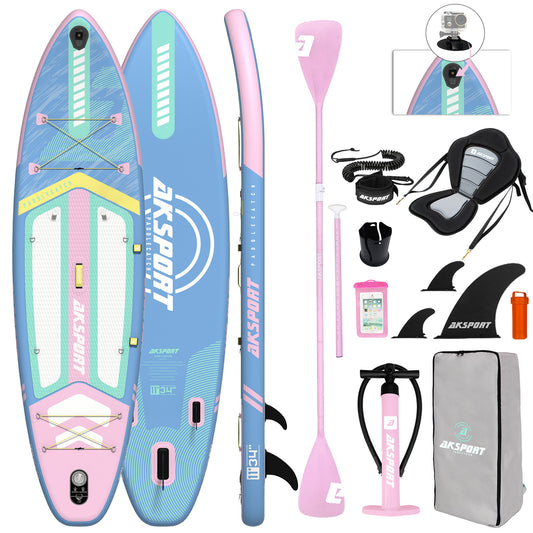 AKSPORT 11' Inflatable Stand Up Paddle Board