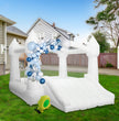 AKSPORT White Bounce House 11.97 * 8.98 * 7.15FT