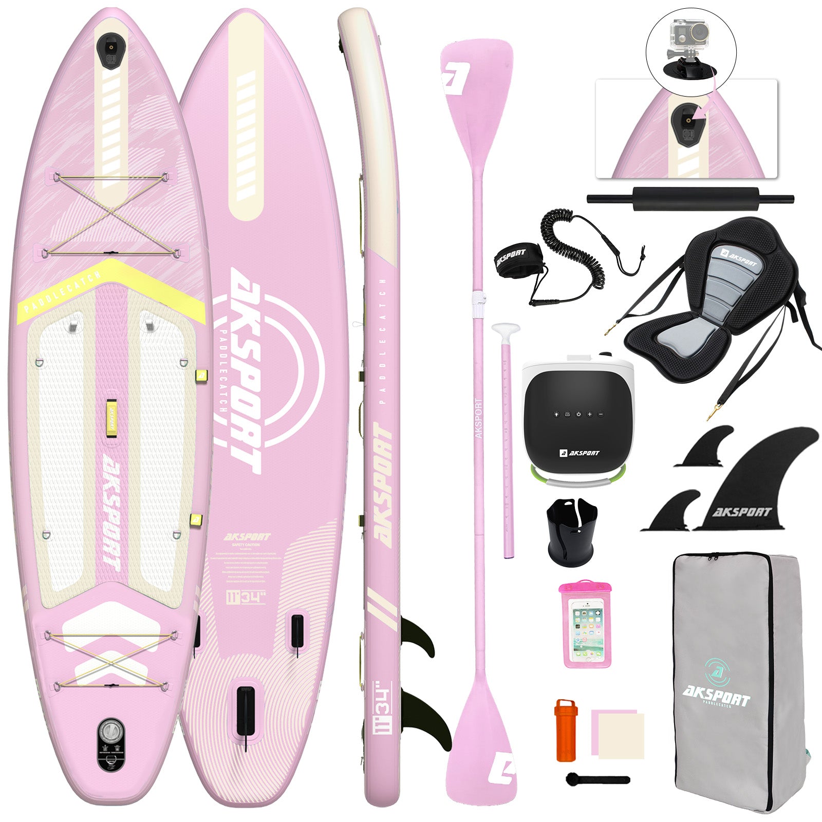 AKSPORT 11' Inflatable Stand Up Paddle Board