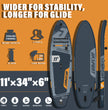 AKSPORT 11' Inflatable Paddle Board