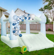 AKSPORT White Bounce House 11.97 * 8.98 * 7.15FT