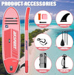 AKSPORT 10' Inflatable Stand-up Paddle Board Package Pink