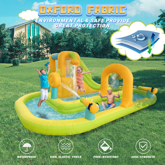 ABY Inflatable Bounce House with Water Slide 8-IN-1 - AKSPORT