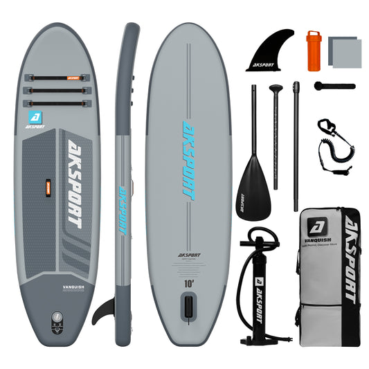 10' Inflatable Stand-up Paddle Board Grey