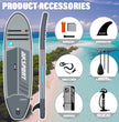 AKSPORT 10' Inflatable Stand-up Paddle Board Package Grey