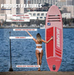 AKSPORT 10' Inflatable Stand-up Paddle Board Package Pink