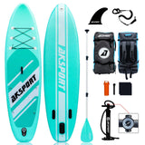 AKSPORT 10'6" Inflatable Stand-up Paddle Board Package Aqua