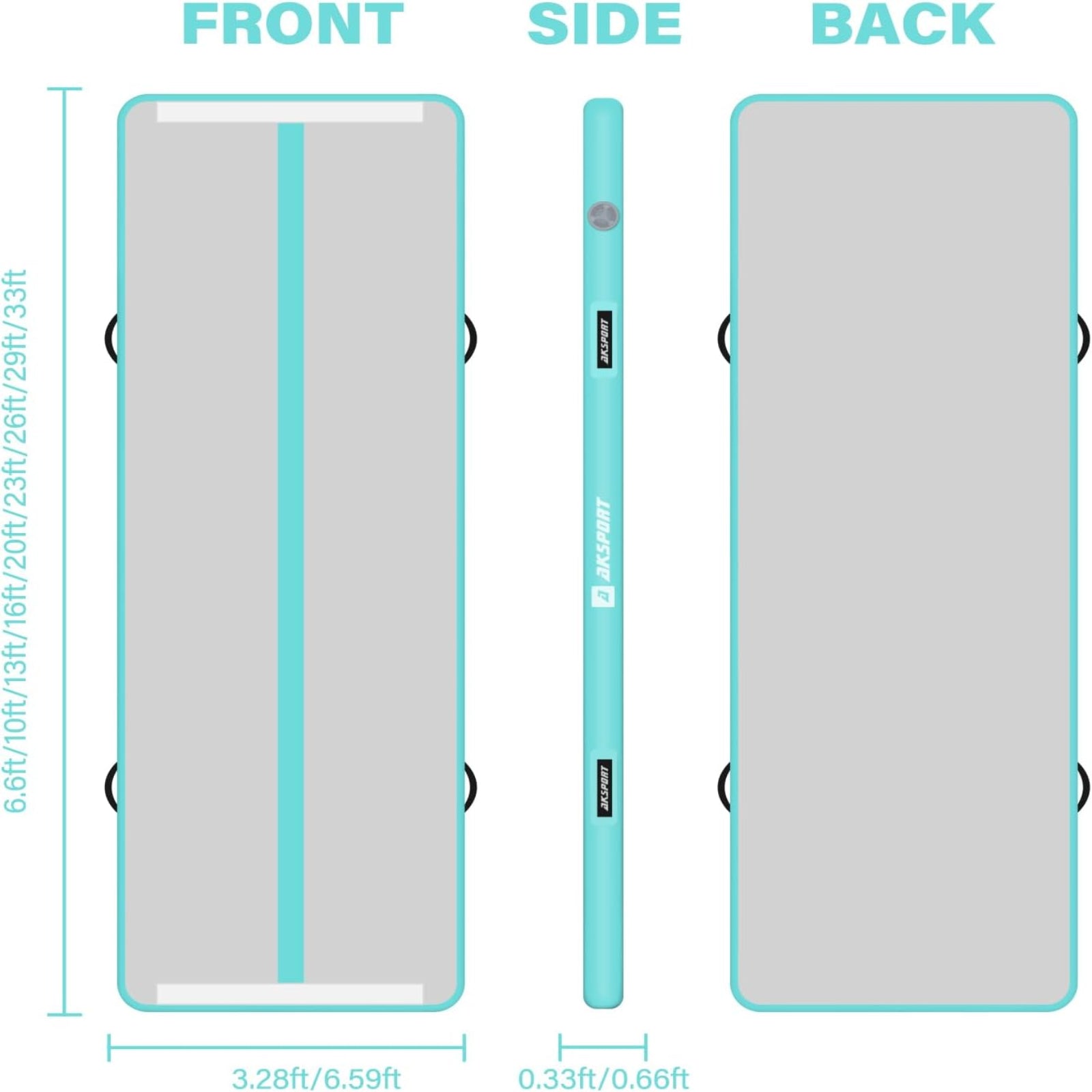 AKSPORT Air Track P10 Home, Yoga Bolsters