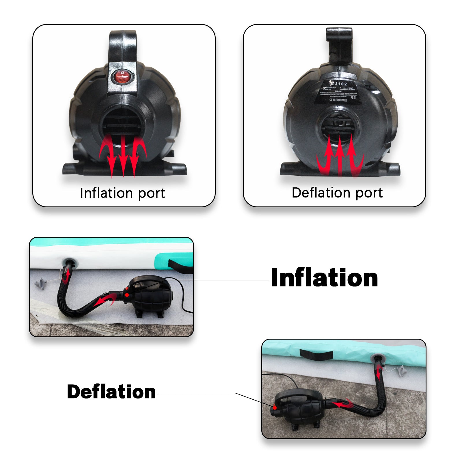 AKSPORT Electric air pump-Black