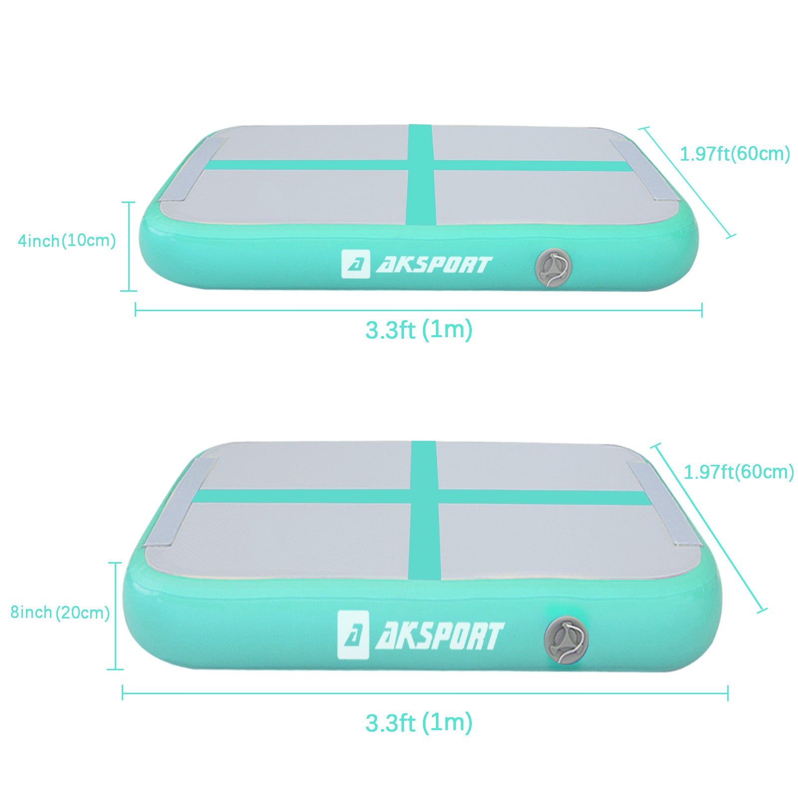 AKSPORT AirBoard/AirBlock Springboard-Mint Green - AKSPORT